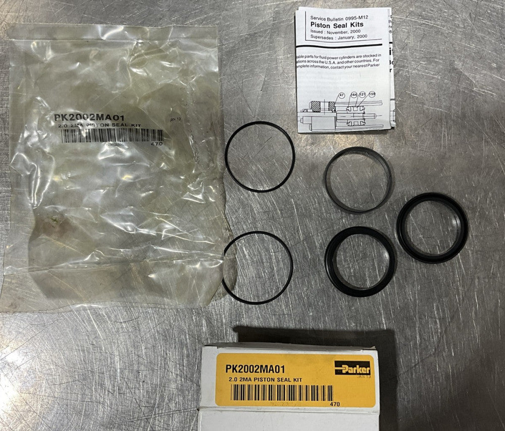 Parker PK2002MA01 Cylinder Piston Piston Seal Partial Kit 2.0   2MA NOS Surplus