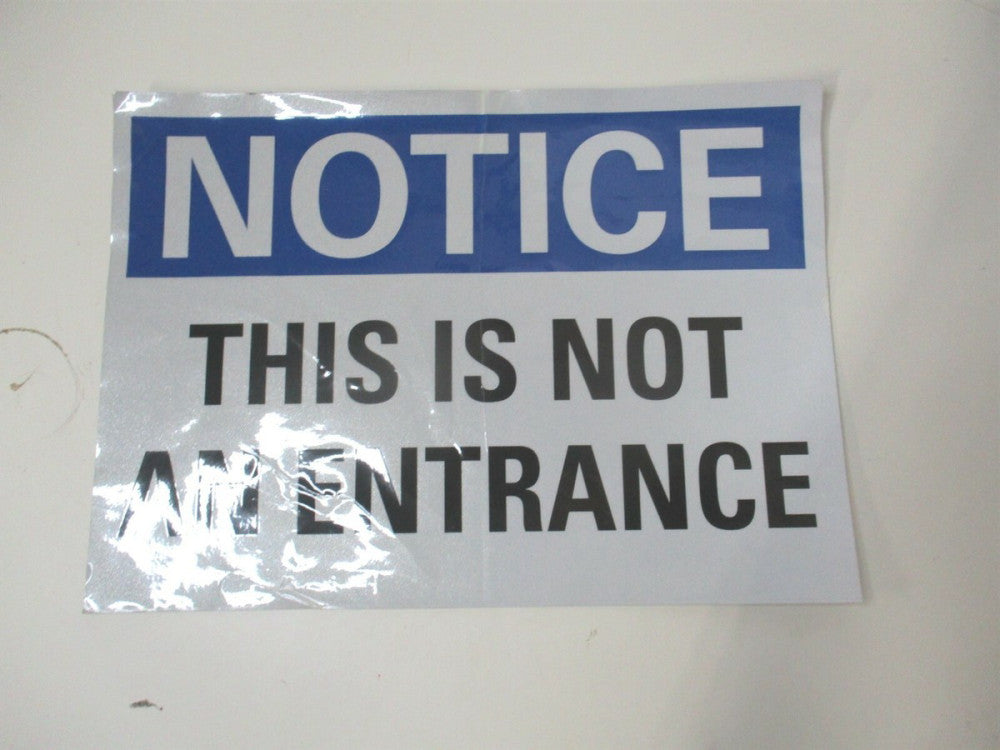 Lyle (U5-1566-RD_14X10) 10 in x 14 in This Is Not An Entrance Reflective Sign 