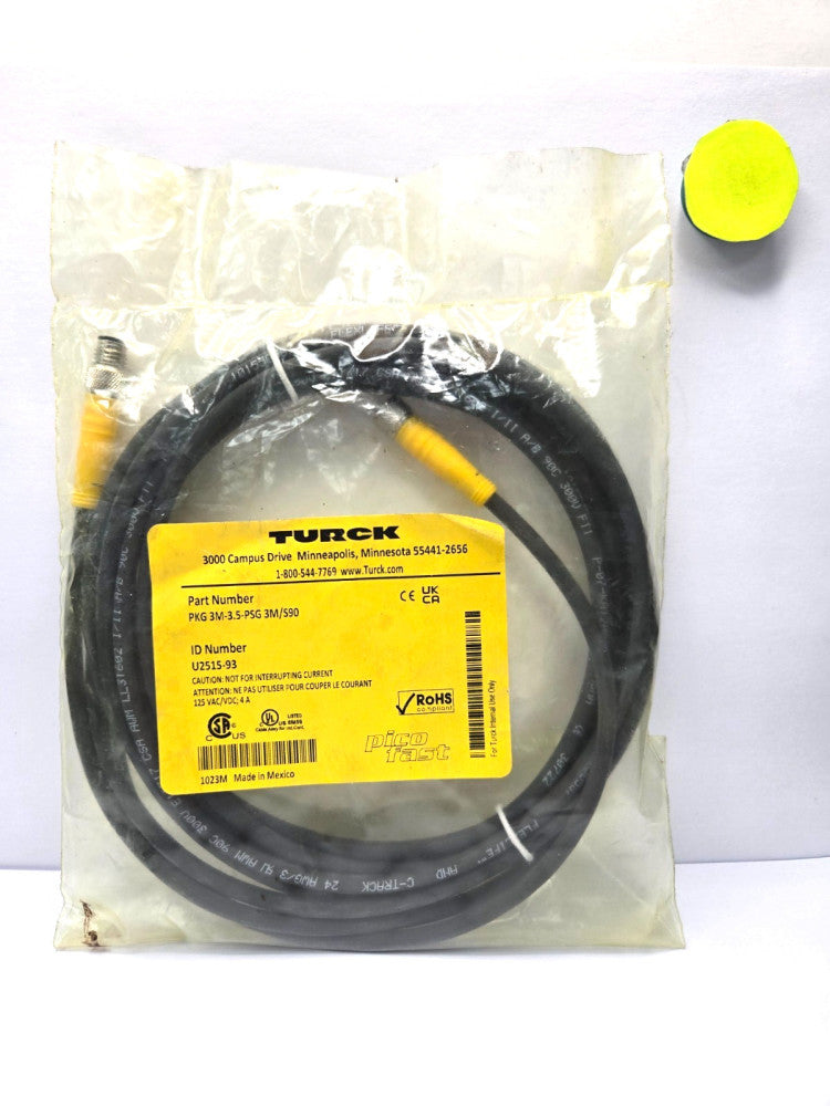 TURCK PKG 3M-3.5-PSG 3M/S90 CORDSET U2515-93