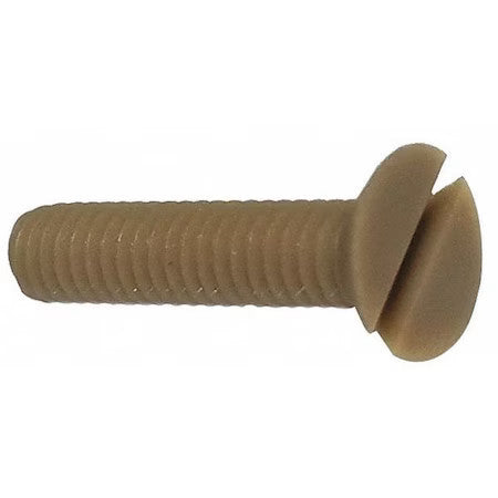 Zoro Select Pk632-58Fhs-01 #6-32 X 5/8 In Slotted Flat Machine Screw, Plain