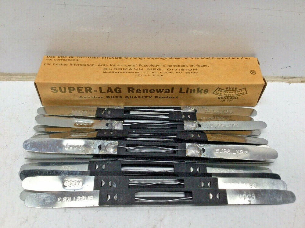 Cooper Bussmann BUSS LKS 3 Super Lag RENEWAL Links 3 AMP Renewable (LOT of 20)