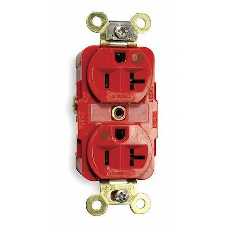 Hubbell Wiring Device-Kellems Hbl5362rwr Straight Blade Receptacle, 5-20R, 20
