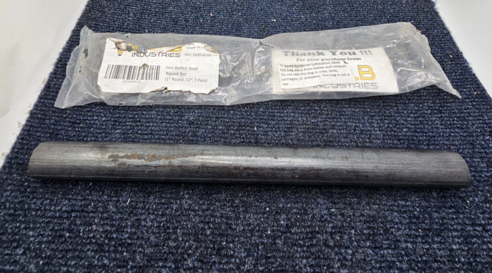 Bulb Industries 1000-616S Hot Rolled Steel Round Bar 1" Round, 12"