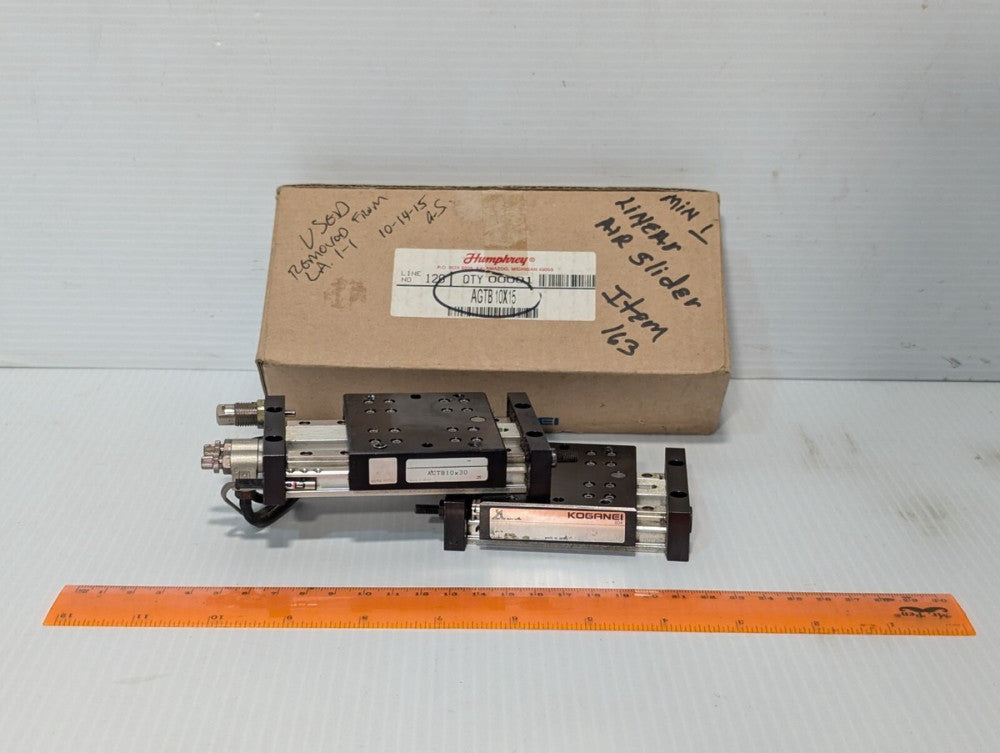 Pair of Humphrey & Koganei Linear Air Sliders, AGTB