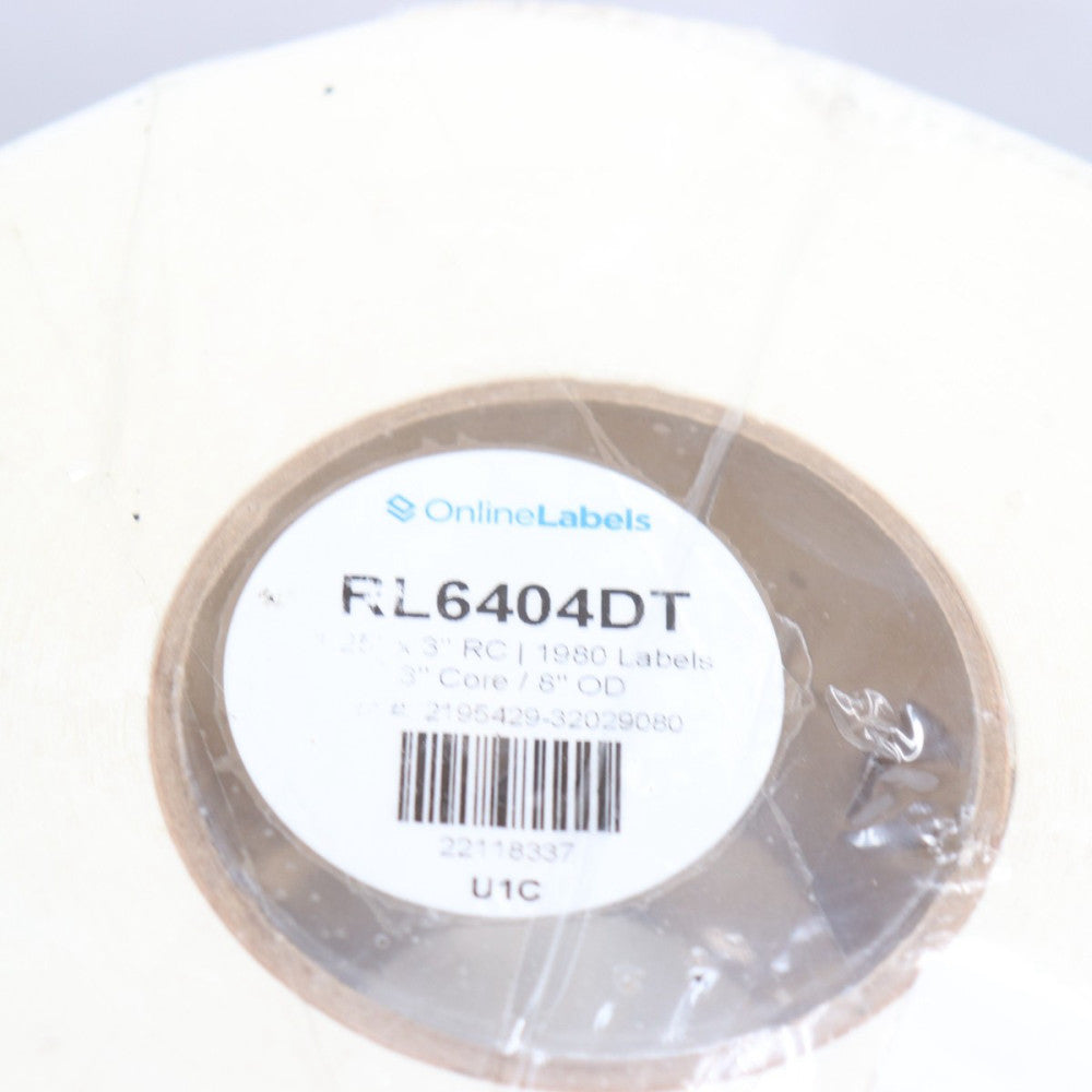 (6-Pk) Online Labels 1980 Label 3" Core/8" OD, 25' x 3" RL6404DT