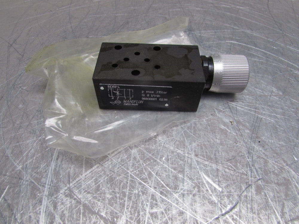 WANDFLUH BDRP4 , HAND OPERATED PRESSURE VALVE, 315 bar ,NEW! MAKE OFFER!