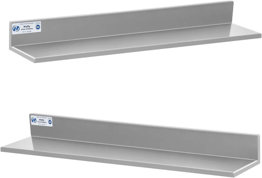 HALLY Stainless Steel Wall Shelf 8.6 x 30 8.6''x30'' 
