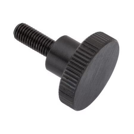 Zoro Select Z1076 Thumb Screw, 3/8"-16 Thread Size, Round, Black Oxide Steel,