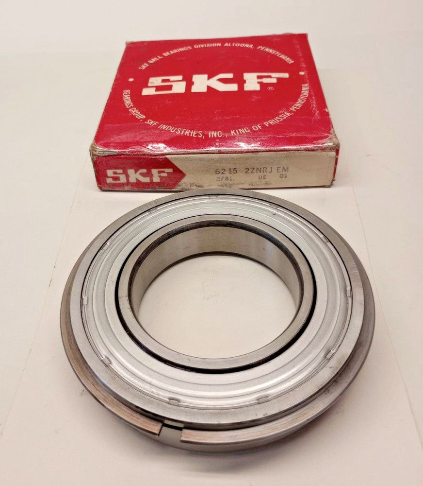 SKF 6215 2ZNRJEM Ball Bearing Double Shield Snap Ring 75x130x25mm 6215-2ZNRJ-C3
