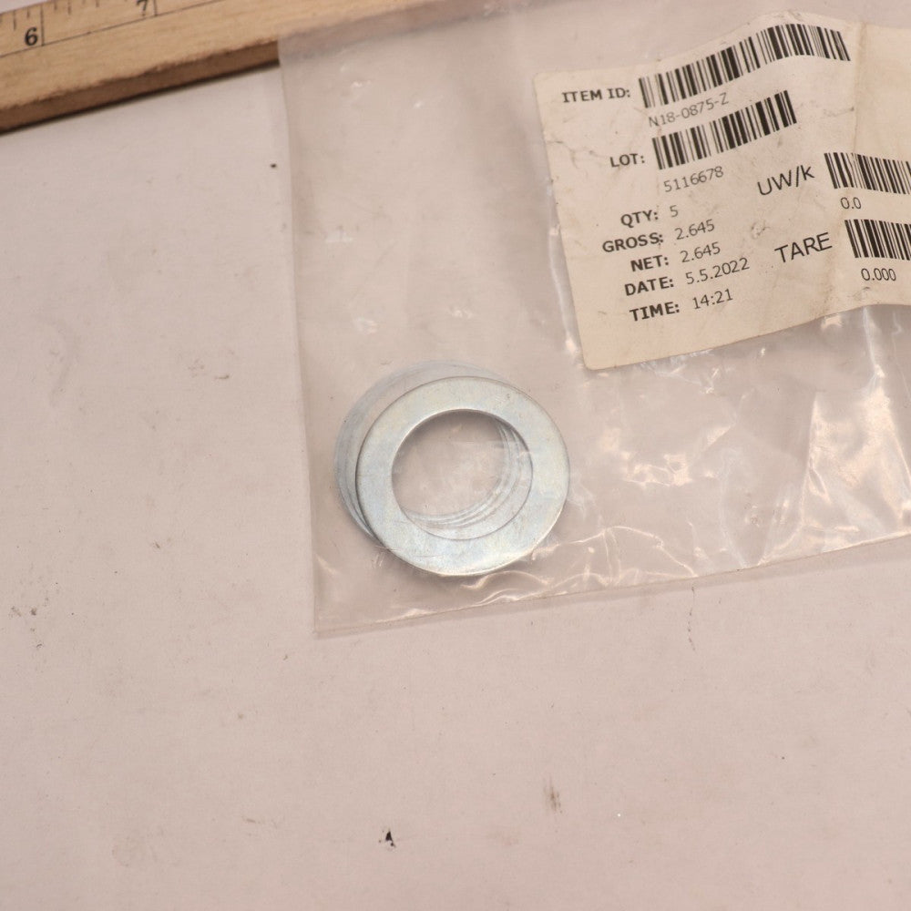 (5-Pk) Narrow Bushing Carbon Steel 14-Ga 1-3/8" x 7/8" N18-0875-Z