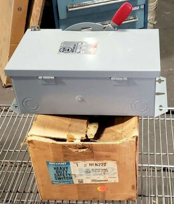 New Westinghouse 60 Amp Fusible Safety Disconnect Switch 240 VAC  HFN222