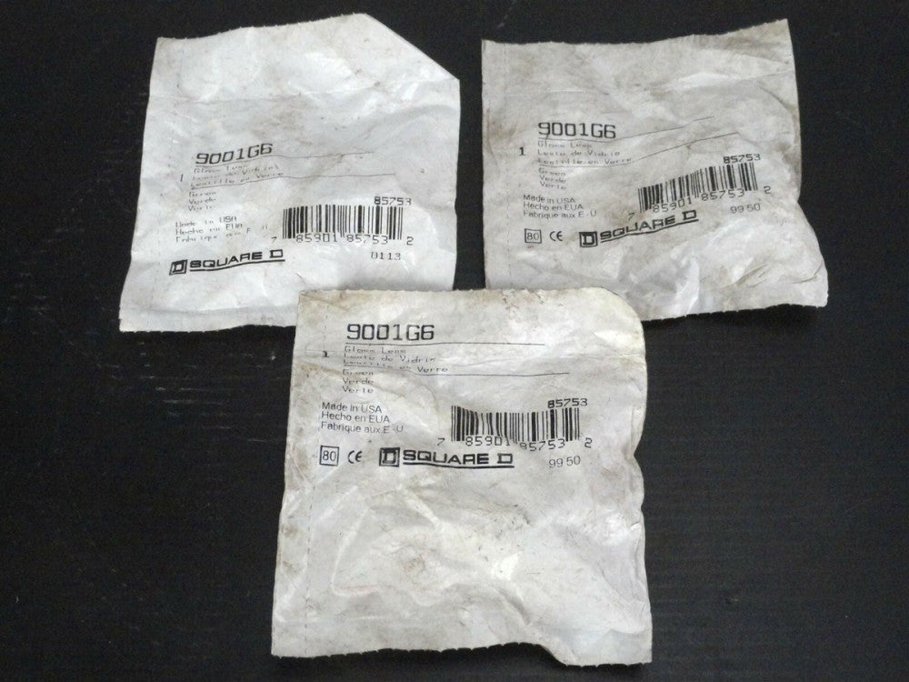 Lot of 3 - SQUARE D - 9001G6 Green Pilot/ Panel Light Lens (NEW in BOX)