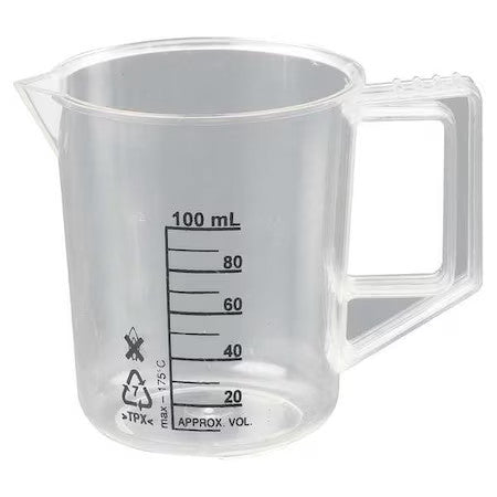 Zoro Select 23X905 Beaker With Handle,100Ml,Poly,Pk6 (Formerly Lab Safety