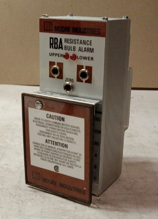NEW MOORE INDUSTRIES RBA RESISTANCE BULB ALARM 24 VDC 50Ω RBA/2W-50/DH1H1/24DC