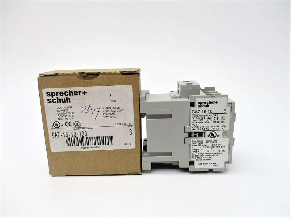 SPRECHER+SCHUH CA7-16-10-120 SER. B 110/120V NSMP