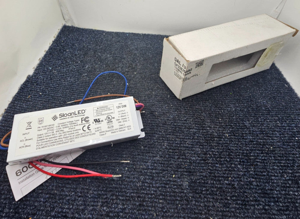 SloanLED 701507-60C3D: 12VDC 60W Dimmable LED Power Supply