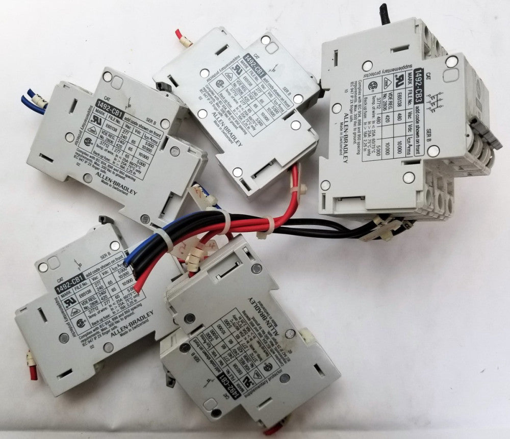 (4) 1492-CB1 (2-4A, 2-6A) And (1) 1492- CB3 16A Allen Bradley [A2BC]