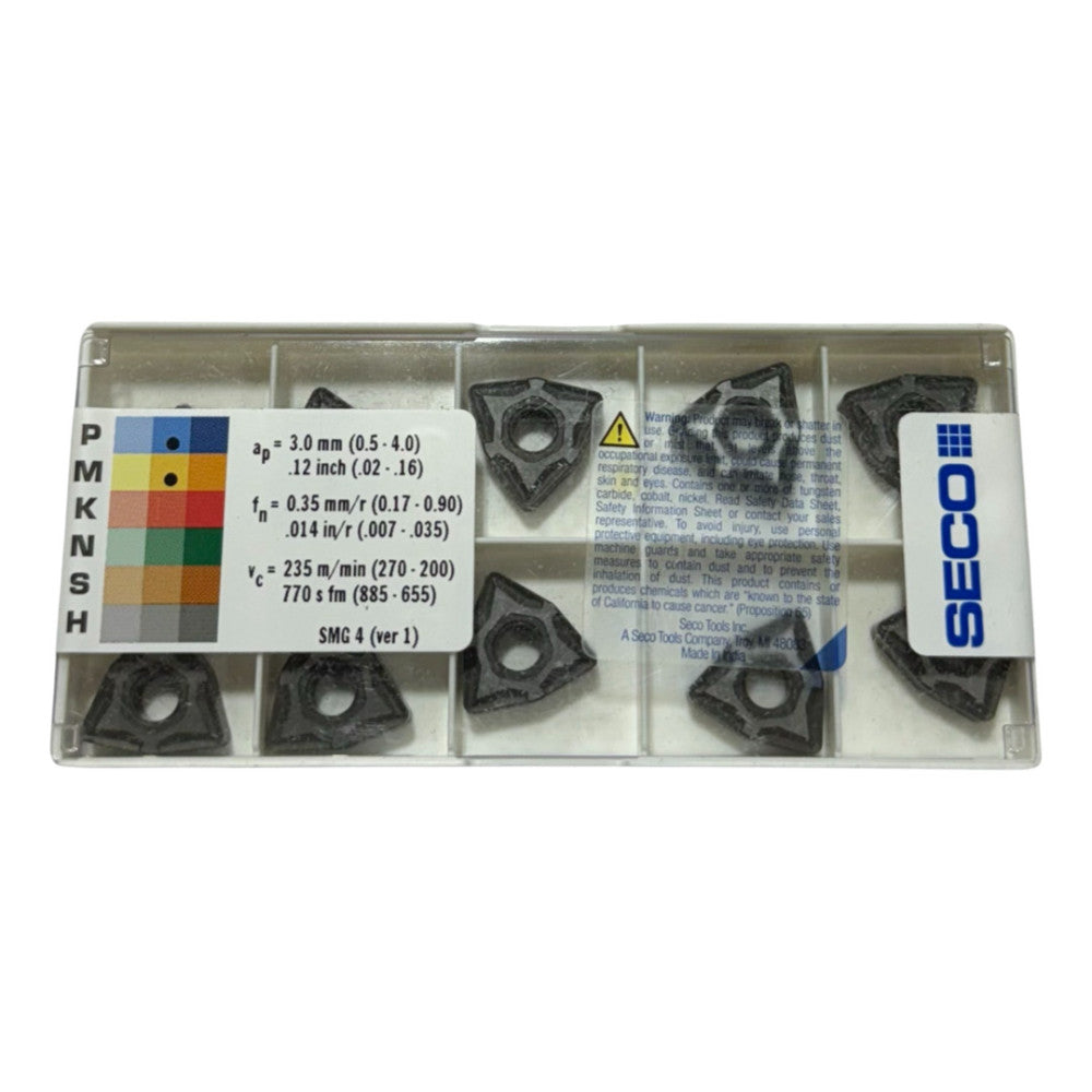 SECO Carbide Insert WNMG433-M3 Grade TP3500 Turning Inserts 10 Pack