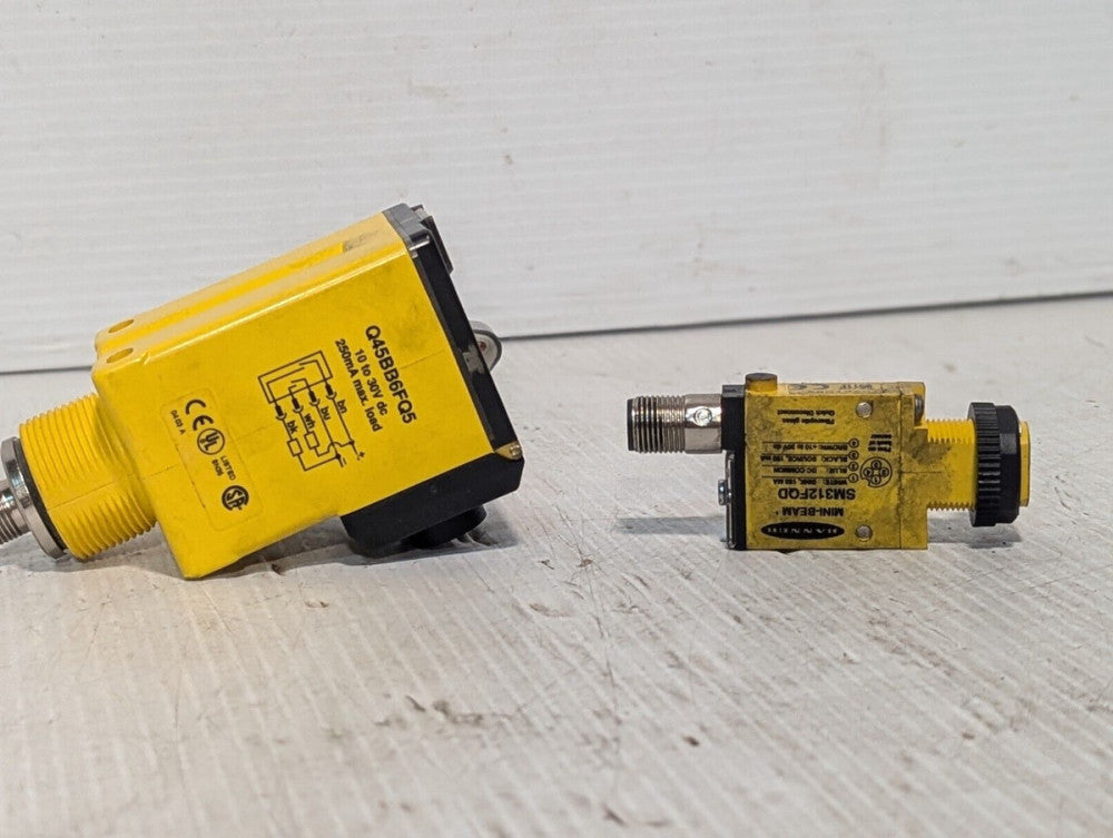 Banner Q45BB6FQ5 and SM312FQD MiniBeam Photoelectric Sensor Switches-Free Ship