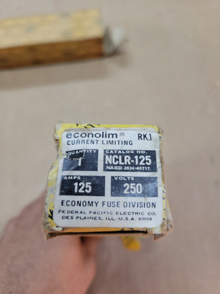 NEW ECONOMY NCLR-125 FUSE 125A 250V ECONOLIM CLASS RK1 NCL 125