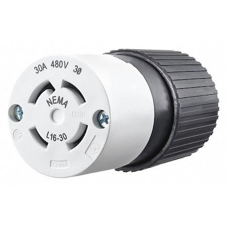 Bryant 71630Nc Locking Connector, L16-30R, 30 A, 480V Ac, Three Phase, 3 Pole,
