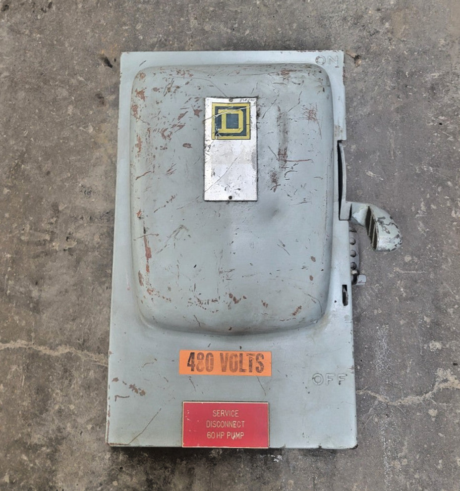 SQUARE D SAFETY SWITCH 480 VOLT OAD: 20" X 14" X 9"