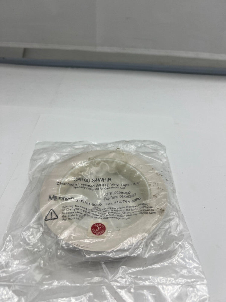 Micronova Irradiated Vinyl Cleanroom White Vinyl Tape 3/4" CR100-34WHIR