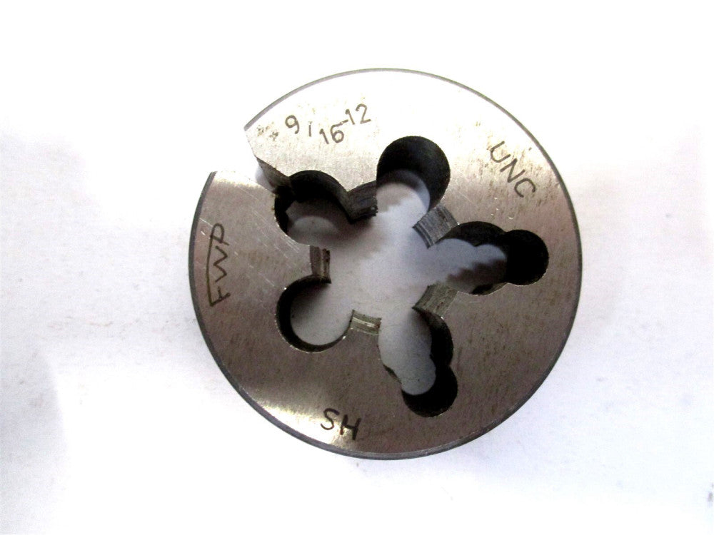 NEW 9/16-12 x 1-1/2" OD UNC HSS Round Adjustable Die