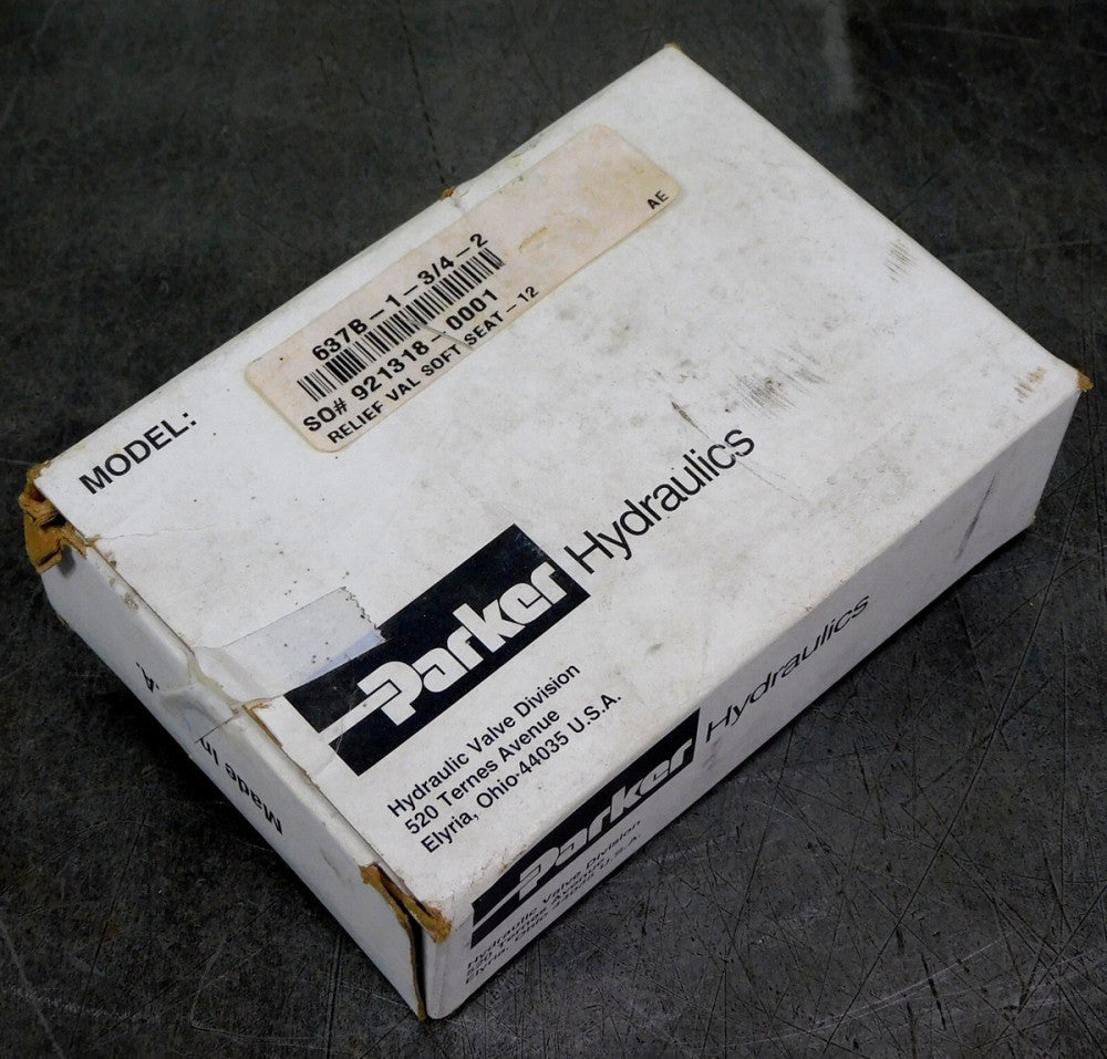 Parker - 637B-1-3/4-2 Hydraulic Brass Pressure Control Relief Valve 10 PSI