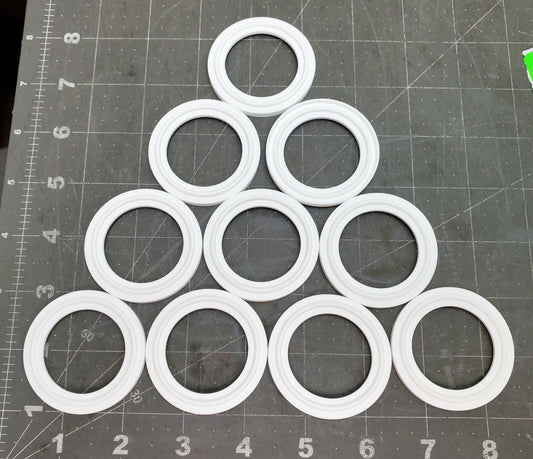 10 WHITE SILICONE TRI CLAMP SANITARY GASKETS 1-1/2" TRICLAMP TRI-CLOVER [Z5S5]