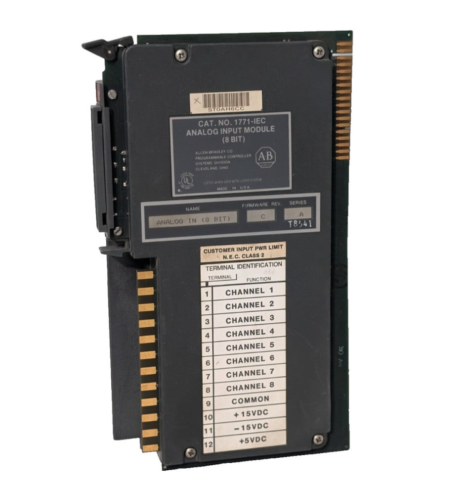 Allen Bradley 1771-IEC Programmable Controller Analog Input Module (8 Bit)