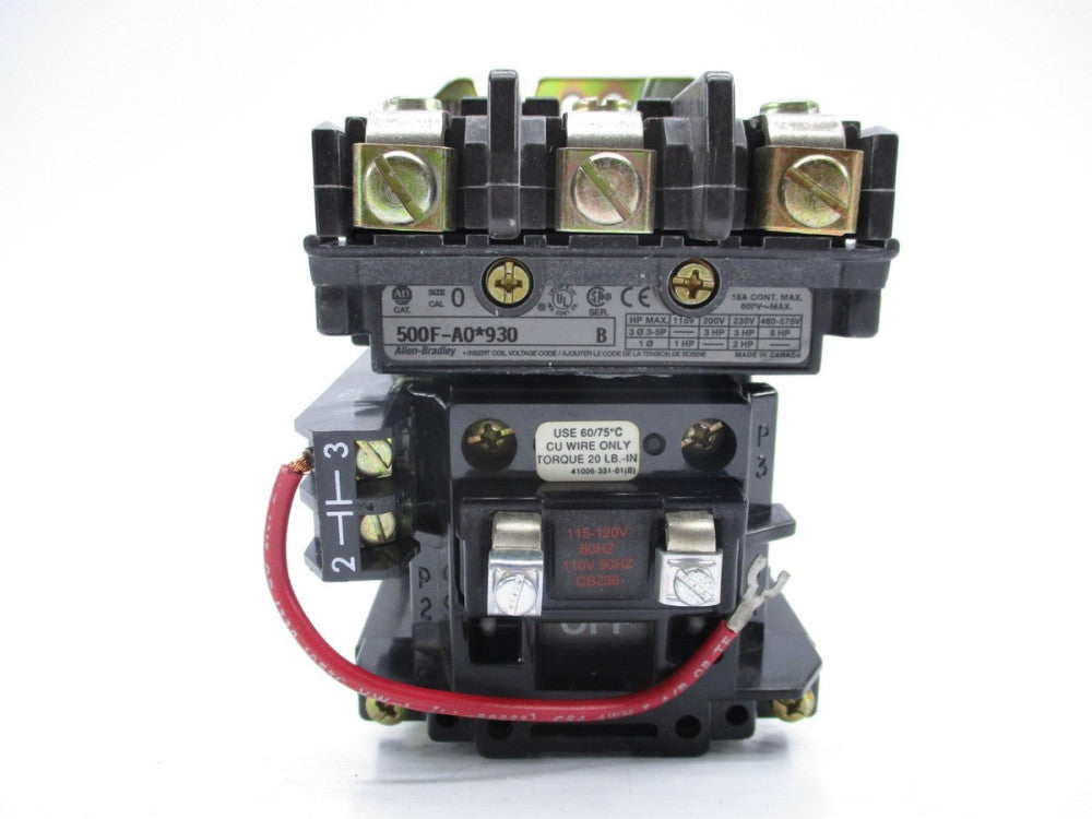 ALLEN BRADLEY 500F-AOD930 SER. B 110/115-120V 18A NSNP