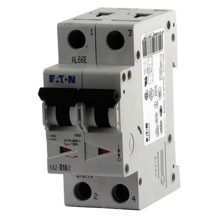 Eaton Faz-C1/2 Circuit Breaker, Faz Series, 1A, 2 Pole, 277/480V Ac, 15Ka At