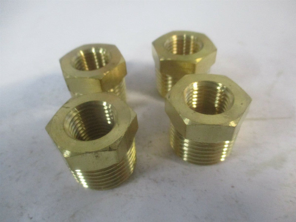 Cerrobrass P-110A-DB 1/2 x 1/4 MNPTF x FNPTF Industrial Pipe Hex Bushing - Qty 4