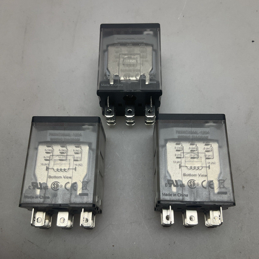 3 Pack Schneider 783XCXM4L-120A Electric General Purpose Relay 15 Amp 150 VAC