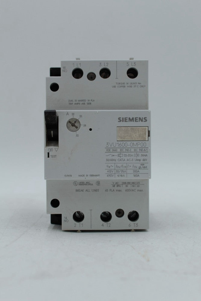 Siemens 3VU1600-0MP00 Motor Starter