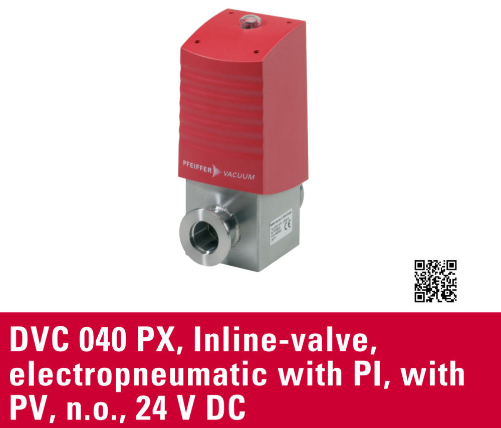 Pfeiffer Vacuum DVC 040 PX Electropneumatic Actuated Valve 24VDC PFD58234 [A7S3]