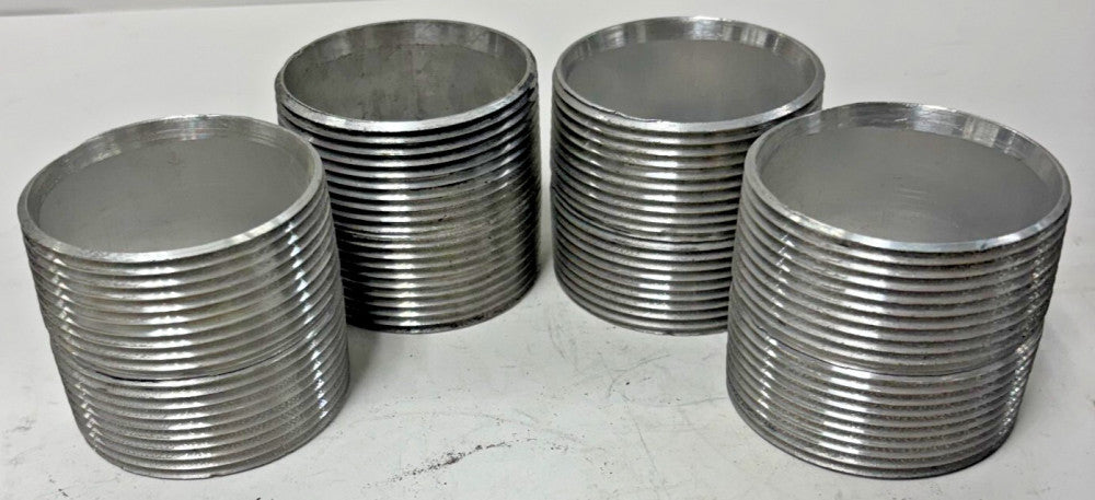 PIPE NIPPLES LOT OF 4 THREAT COUNT 8 MALE CONNECTOR HEIGHT 2-1/2" WIDTH 2-3/4"