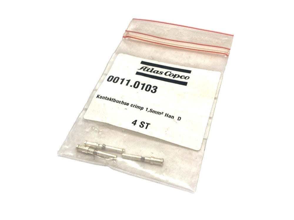 Atlas Copco 0011.0103 Crimp Contact Pin 1.5mm² Han D LOT OF 3