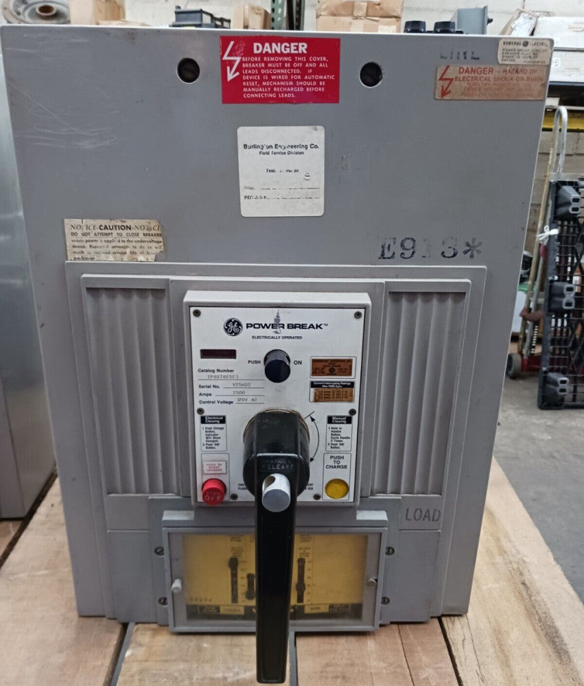 GE 2500 AMP POWER BREAK FIXED MOUNT CIRCUIT BREAKER 600 V LI TPSS7625E1