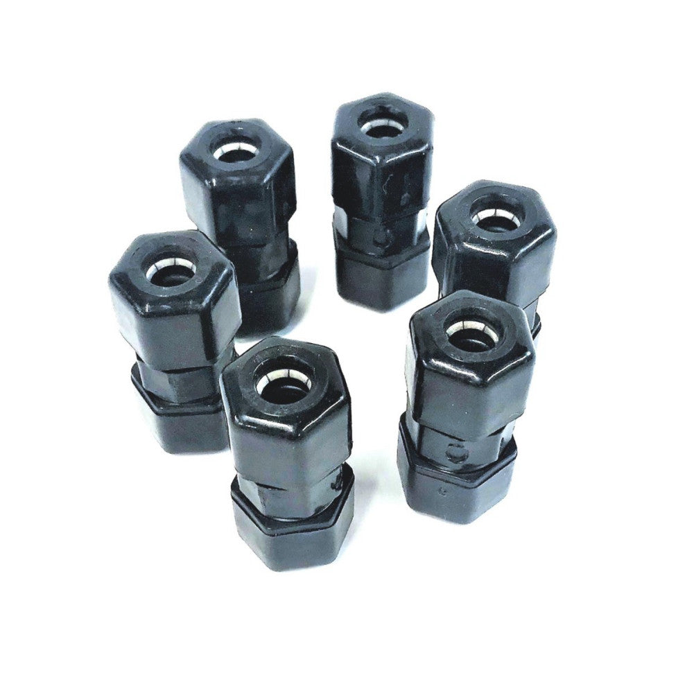 PARKER HANNIFIN FAST & TITE 3/8" UNION CONNECTORS P6UC6 [LOT OF 6] NOS