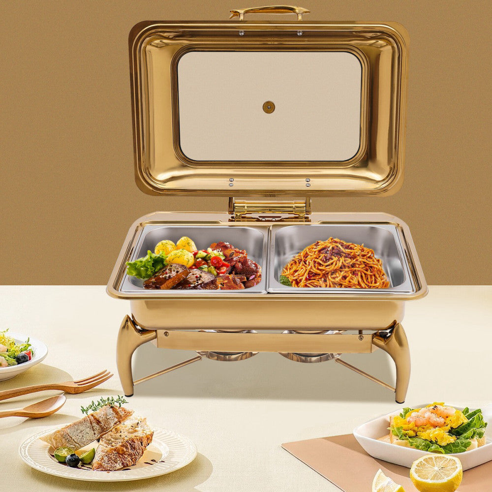Chafing Dish Sets 9QT Stainless Steel Chafer Food Warmer Party Buffet stove