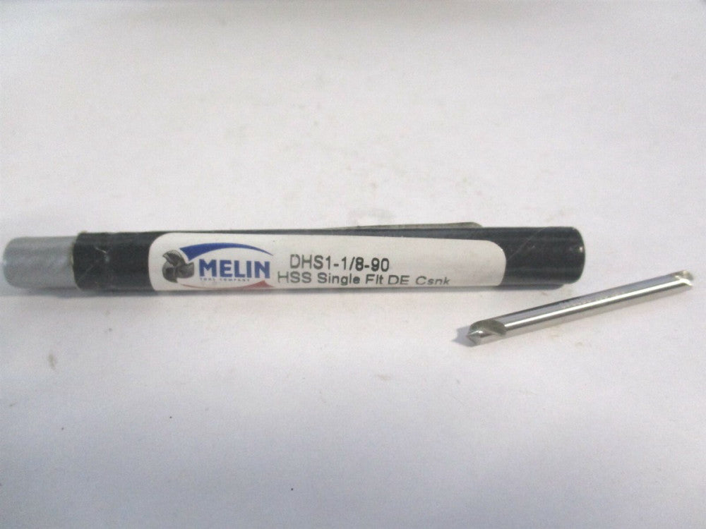 Melin Tool (18250) 1/8" x 1/8" x 1/8" x 1" OAL HSS DE Straight Shank Countersink