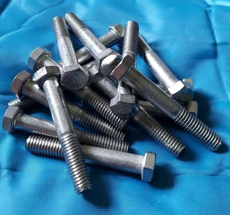 Lot of 15 - 3/8"-16 x 2-1/2" ASTM F593 18-8 Stainless Steel Hex Cap Screw