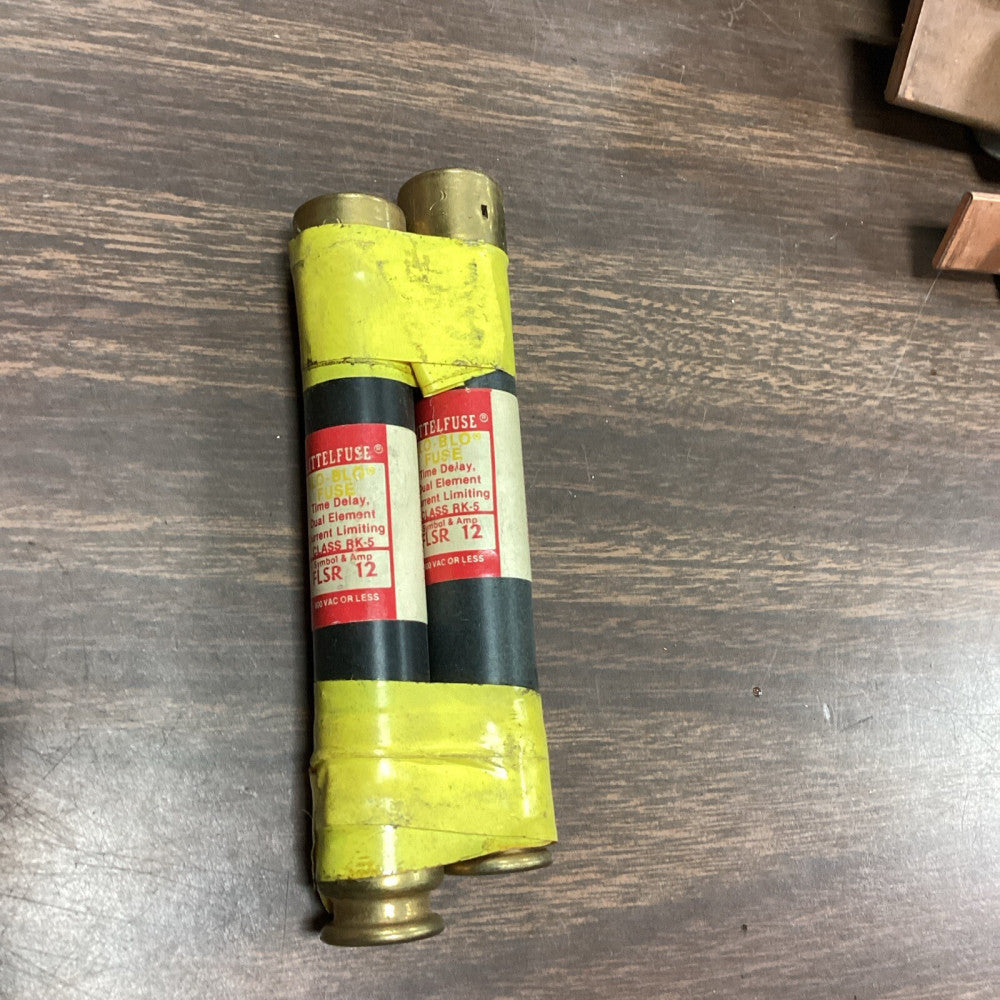 Littlefuse FLSR12 Time Delay SLO-BLO 12A 600VAC Fuse, Lot Of 2