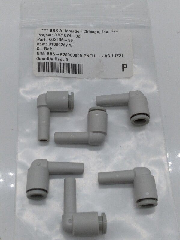 NEW SMC KQ2L06-99 One-Touch Fitting Lot of 6