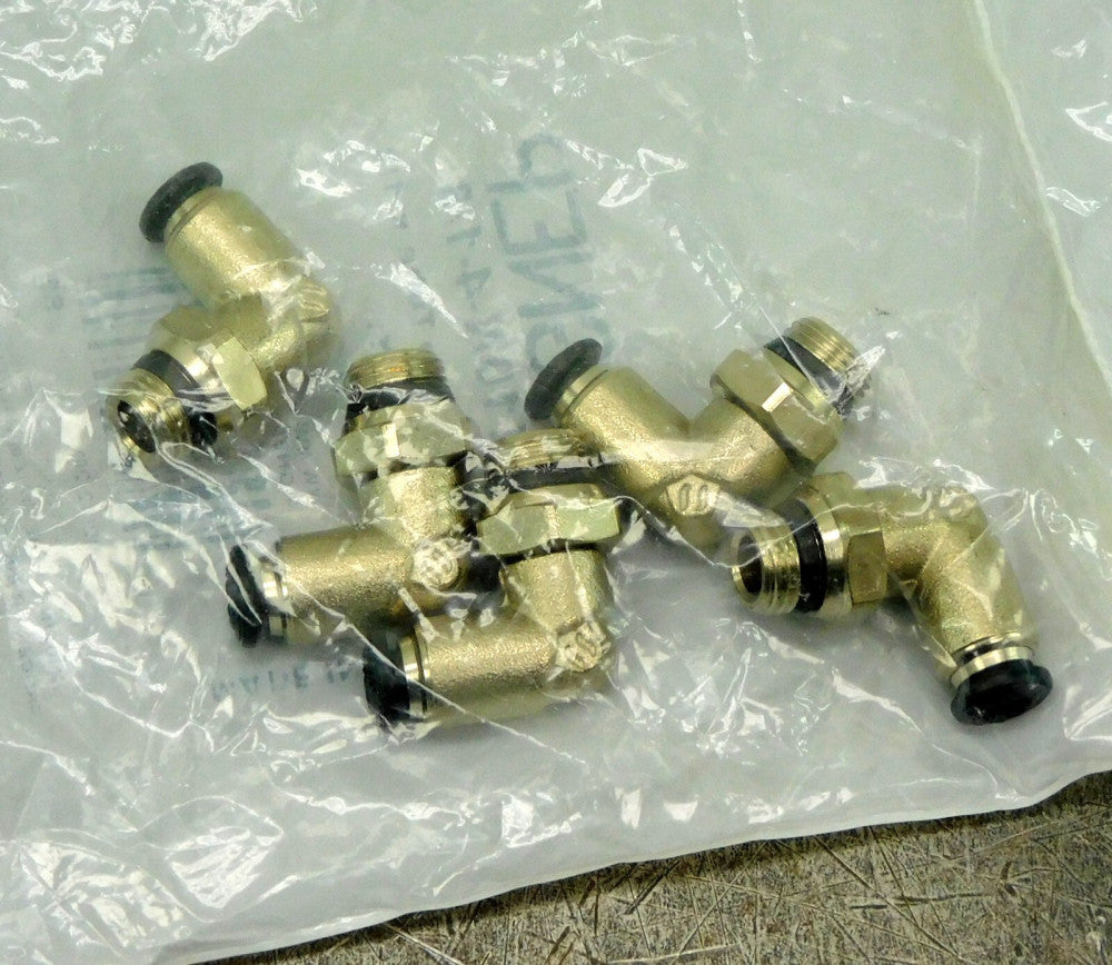 Aignep 50110N-4-1/8 Swivel Elbow 4mm Tube x 1/8" Lot of Five (5)