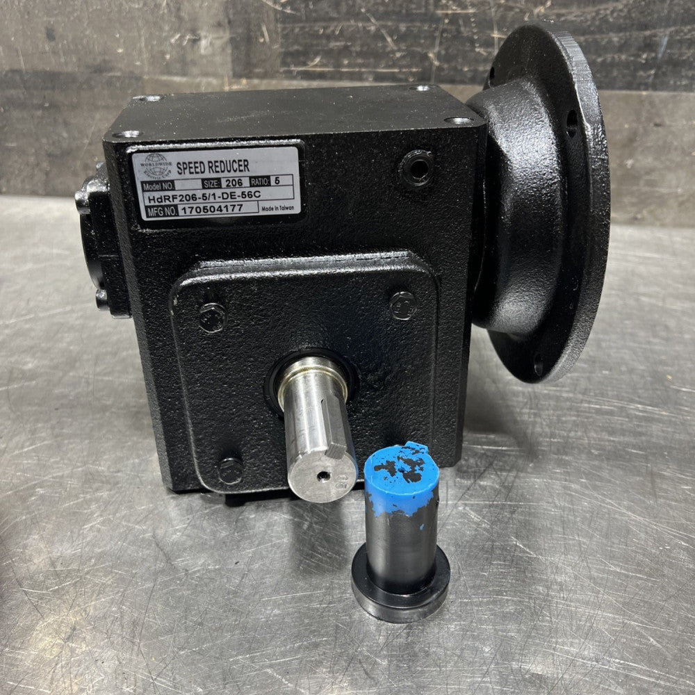 World Wide Electric Corp Model No HdRF206-5/1-DE-56C Gear Reducer Nos Surplus