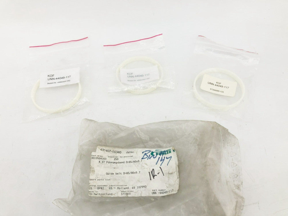 Lot of 3 New Buhler UNN-44049-117 Guide Belts D=85/80x9.7