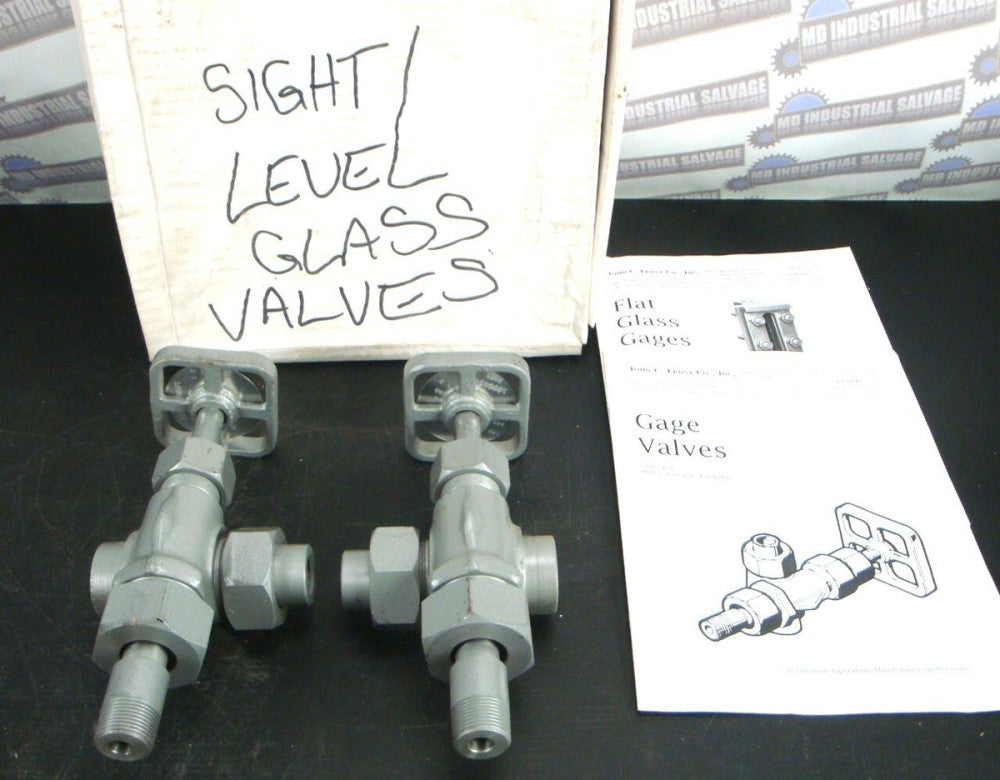 (PAIR) New ERNST GAUGE VALVES / GAGECOCKS Part# 450-05 CSU, 1/2" & 3/4" Conn.